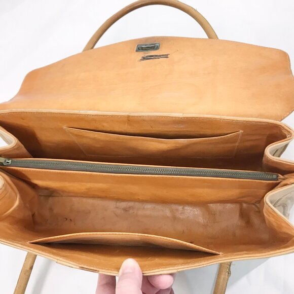 Vintage Purse Mexican Tooled Leather Western Handbag AS IS - Picture 6 of 8